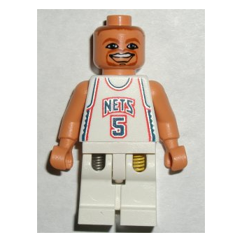 LEGO Jason Kidd, New Jersey Nets #5 (White Uniform) minifigure nba047